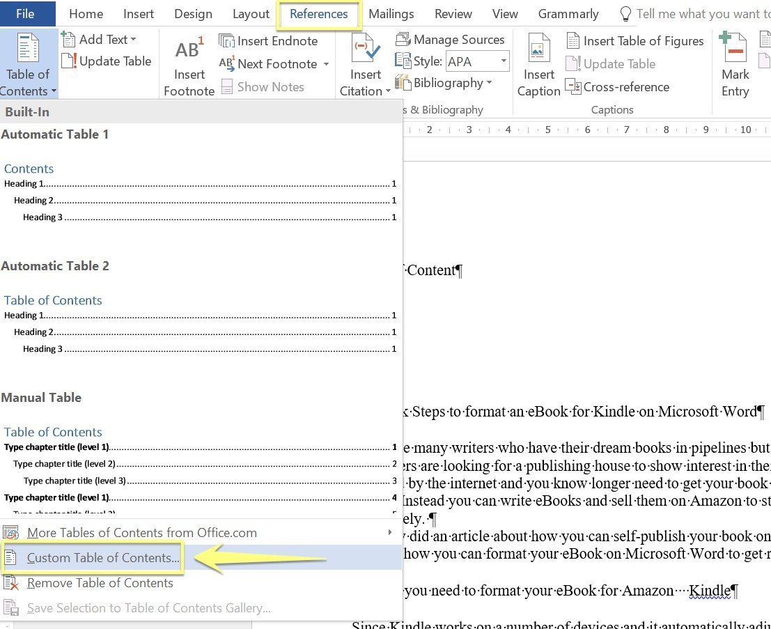 How to write the E-Book in Microsoft Word