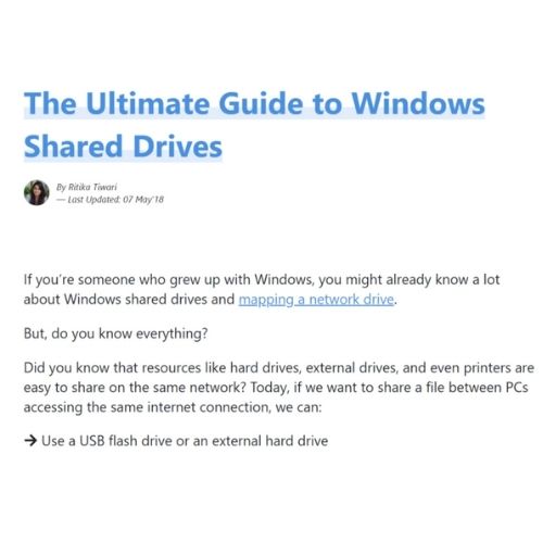content writer The Ultimate Guide to Windows Shared Drives