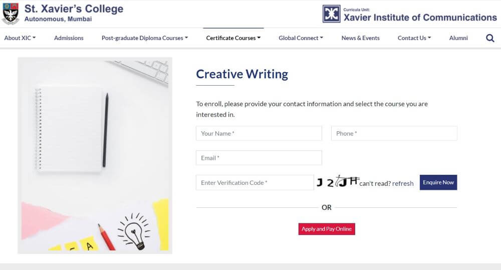 Creative Writing Workshop by Xavier Institute of Communications