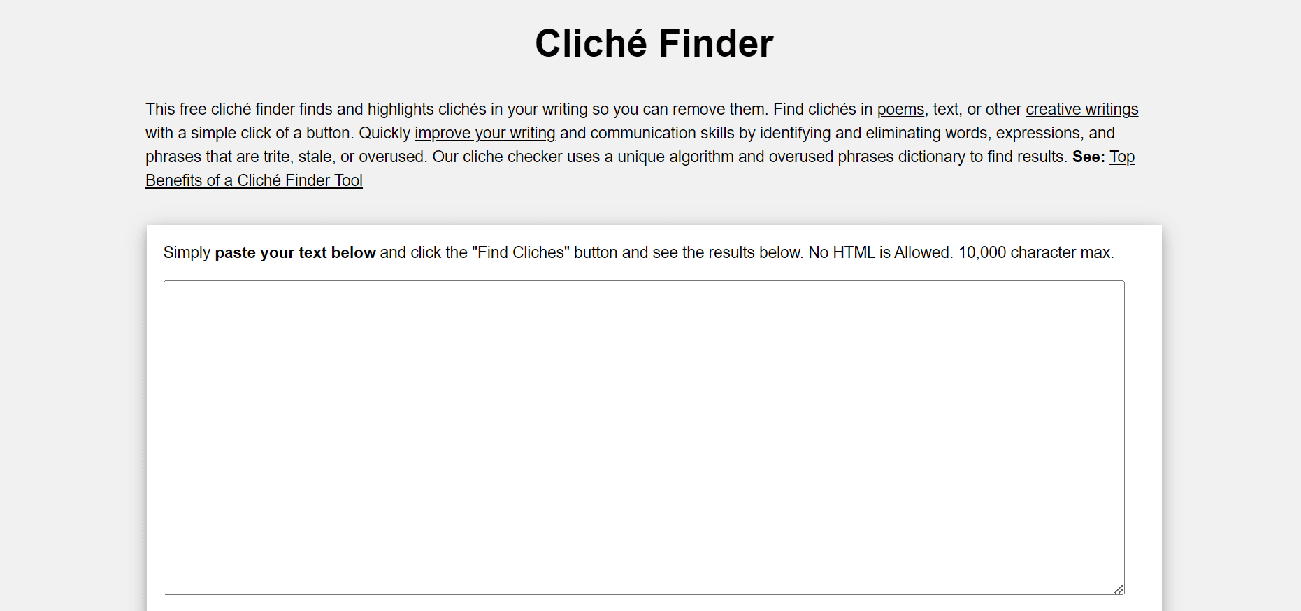 Cliché Finder